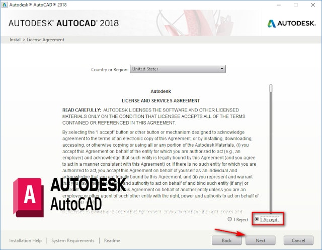 Hướng dẫn cài đặt AutoCad 2018 bước 3