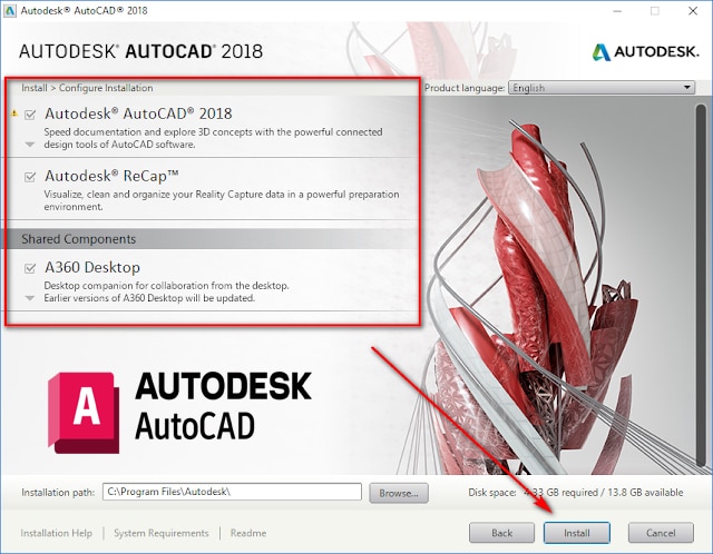 Hướng dẫn cài đặt AutoCad 2018 bước 4