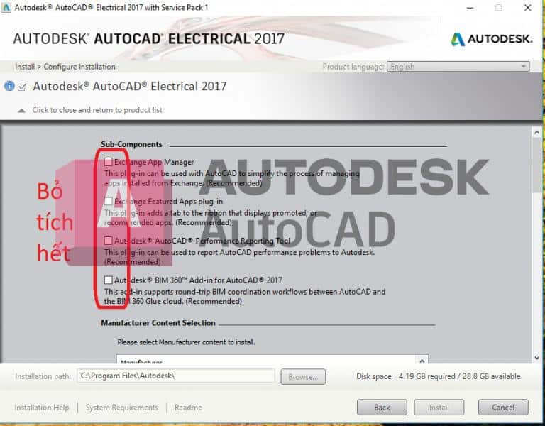 cài đặt AutoCAD Electrical 5