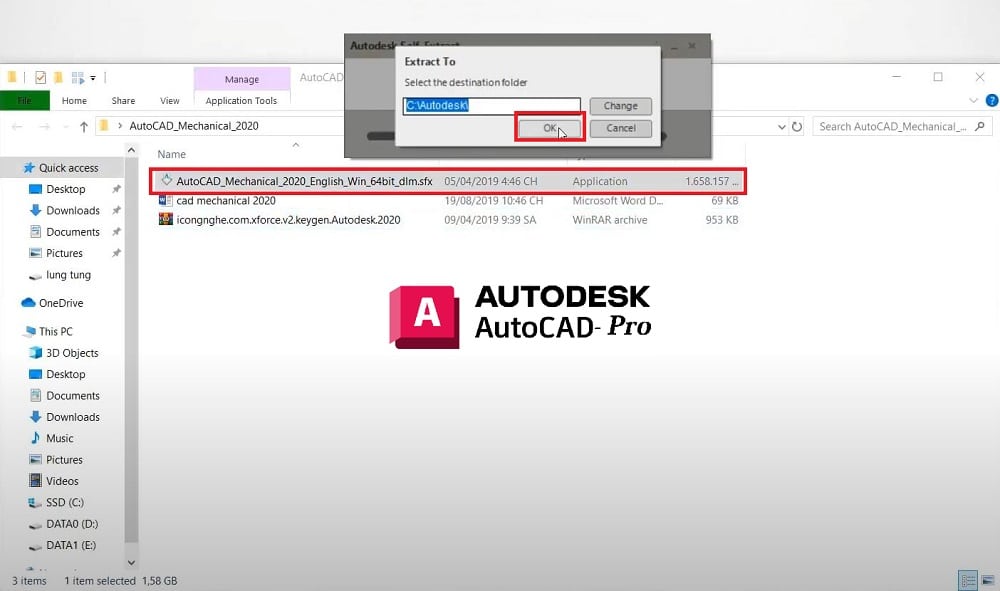 Cài đặt AutoCAD Mechanical 2020 -1