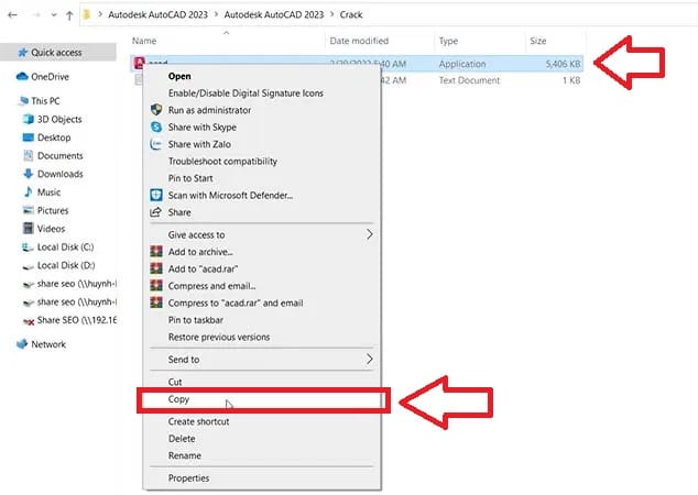 Cài đặt Crack AutoCAD 2023 2
