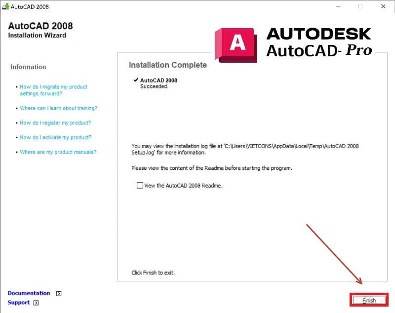 Cài đặt phần mềm AutoCAD 2008 -5