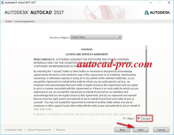 Cài đặt AutoCAD 2017 bước 3