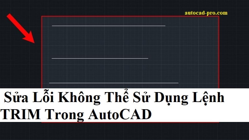 Cách Sửa Lỗi Không Thể Sử Dụng Lệnh TRIM Trong AutoCAD