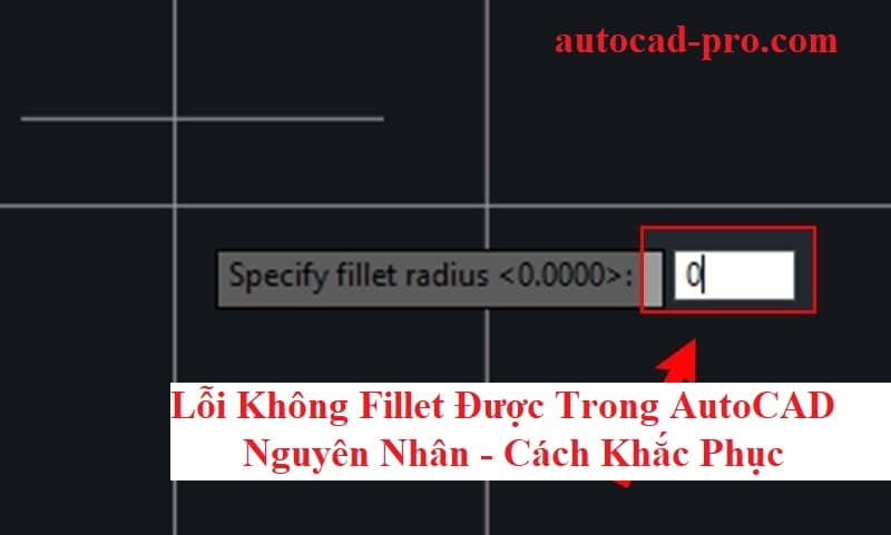 Lỗi Không Fillet Được Trong AutoCAD